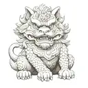 foo dog tattoo design idea