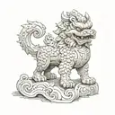 foo dog tattoo design idea