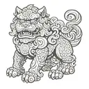 foo dog tattoo design idea