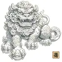 foo dog tattoo design idea