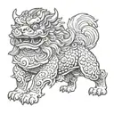 foo dog tattoo design idea