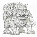 foo dog tattoo design idea