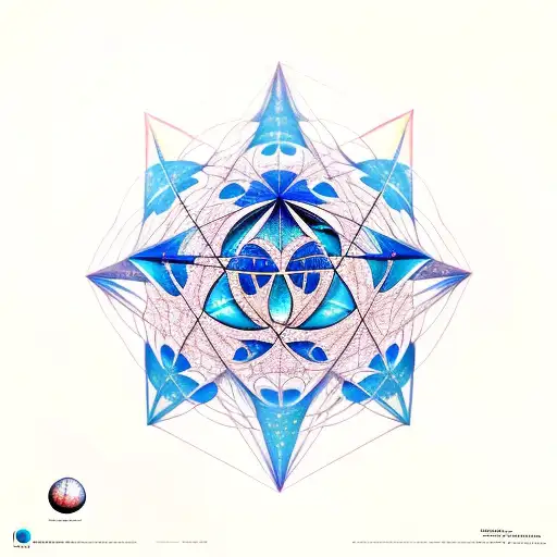 metatrons cube and the universe tattoo design idea