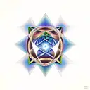 metatrons cube and the universe tattoo design idea