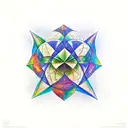 metatrons cube and the universe tattoo design idea