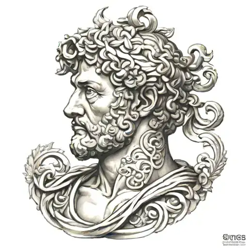 stoic virtues tattoo design idea