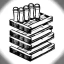 stack of wooden pallets with beer bottle on it tattoo design idea
