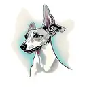 whippet running  tattoo design idea