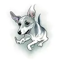 whippet running  tattoo design idea