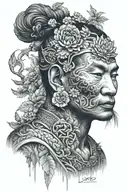 lao asian tattoo design idea