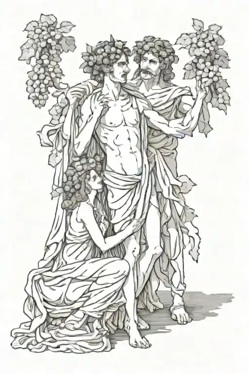 Dionysus engaged tattoo design idea