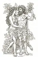 Dionysus engaged tattoo design idea