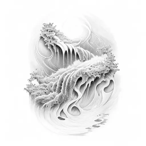 ebb and flow, river stream, poetry, emotion tattoo design idea