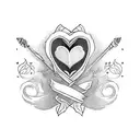 Heart Pierced with a Dagger tattoo design idea