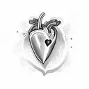 Heart Pierced with a Dagger tattoo design idea