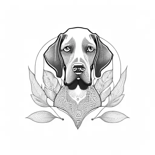 german shorthair pointer tattoo design idea