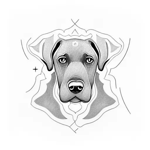 german shorthair pointer tattoo design idea