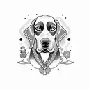 german shorthair pointer tattoo design idea