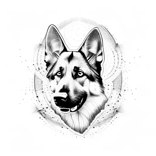 German Shepherd Dog tattoo design idea