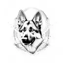 German Shepherd Dog tattoo design idea