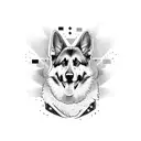 German Shepherd Dog tattoo design idea