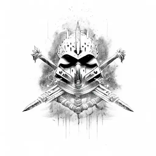 warrior dark souls tattoo design idea