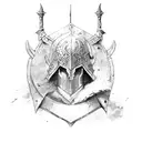 warrior dark souls tattoo design idea