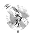 FREEDOM, PARAGLIDER, HUSTLE,FAMILY,HARDWORK tattoo design idea