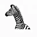 zebra tattoo design idea