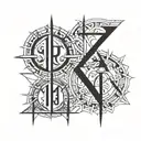 roman numerals of 1976 and 1971 tattoo design idea