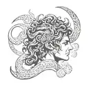 perseus with medusa head tattoo design idea