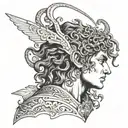 perseus with medusa head tattoo design idea