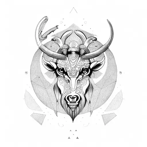 Taurus aries tattoo design idea