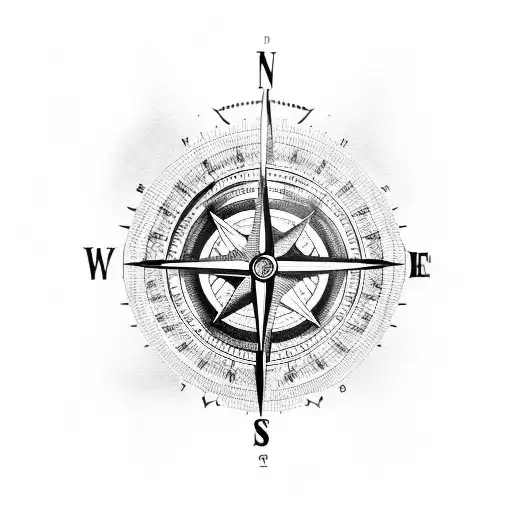 Compass, Airplane, Fire, Mountain, Ocean tattoo design idea