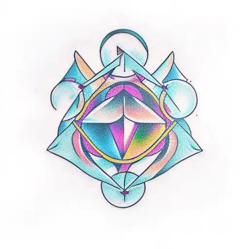 Hexagonal Chaos tattoo design idea