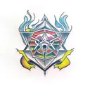 Hexagonal Chaos tattoo design idea