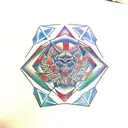 Hexagonal Chaos tattoo design idea