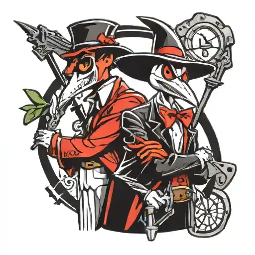 spy vs spy tattoo design idea