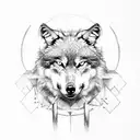 Wolf, and a spartan, 1991 tattoo design idea