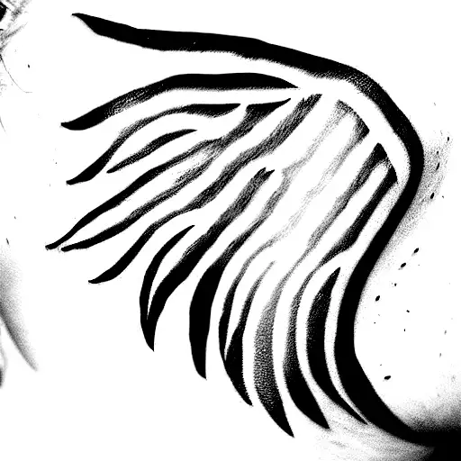 angel wings with erika  tattoo design idea
