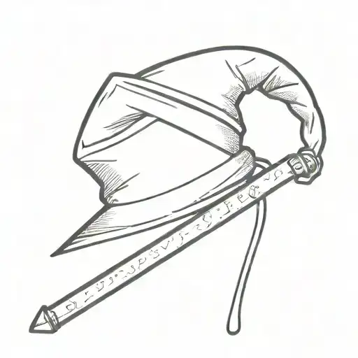 whore dunce hat with yard stick next to it tattoo design idea