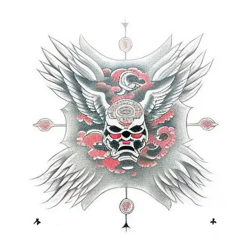 biblical angel  tattoo design idea