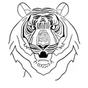 full body tiger spliced with lioness tattoo design idea