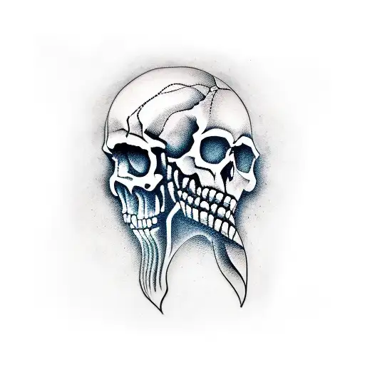 Indian skull tattoo design idea