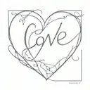 unconditional love tattoo design idea