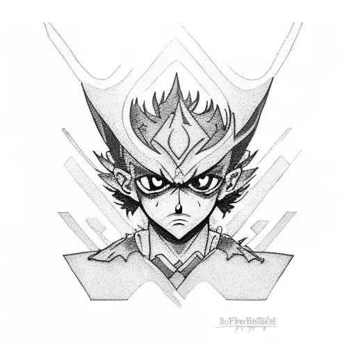 dark deku and asta tattoo design idea