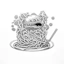 naruto eating ramen tattoo design idea