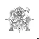 gemini pisces virgo tattoo design idea