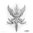 Trident tattoo design idea