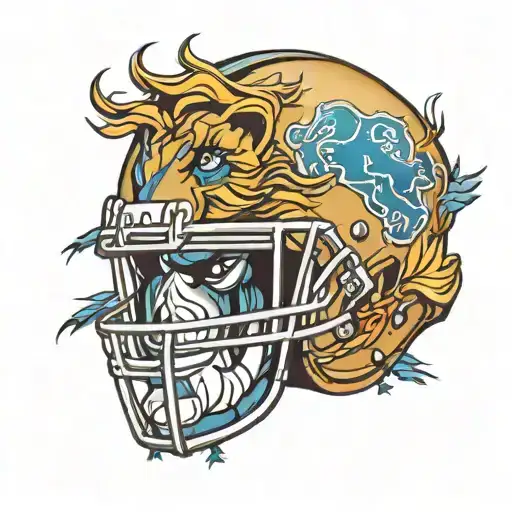 Detroit Lions football  Helmet tattoo design idea